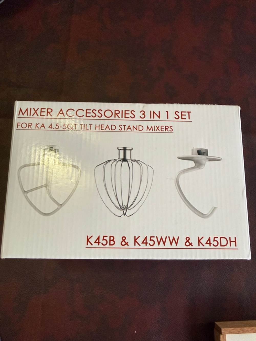 Mixer Accessories 3-in-1 Set - White with Red Text